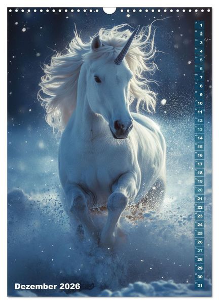 Produktbild: M&auml;rchenhafte Einhornreise - Ein Jahr voller Magie (Wandkalender 2026 DIN A3 hoch), CALVENDO Monatskalender