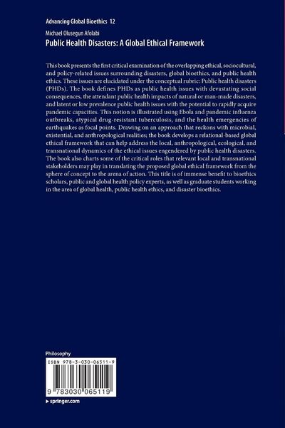 Produktbild: Public Health Disasters: A Global Ethical Framework