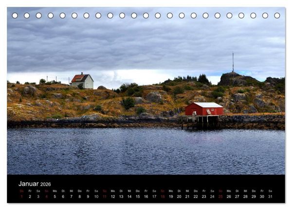 Produktbild: An Norwegens K&uuml;sten (Tischkalender 2026 DIN A5 quer), CALVENDO Monatskalender