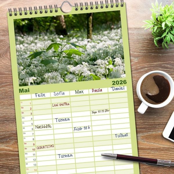 Produktbild: Familienplaner 2026 - Schwarzwald 2026 mit 5 Spalten (Wandkalender, 21 x 45 cm) CALVENDO
