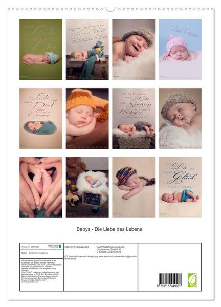Produktbild: Babys - Die Liebe des Lebens (hochwertiger Premium Wandkalender 2026 DIN A2 hoch), Kunstdruck in Hochglanz