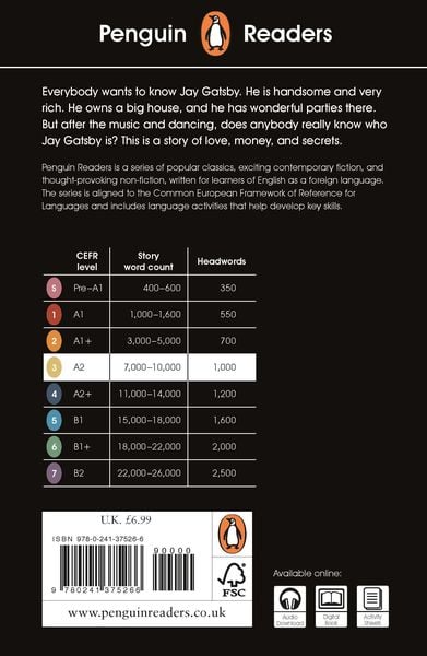 Produktbild: Penguin Readers Level 3: The Great Gatsby (ELT Graded Reader)