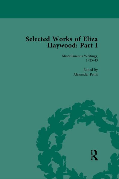 Produktbild: Selected Works of Eliza Haywood, Part I Vol 1