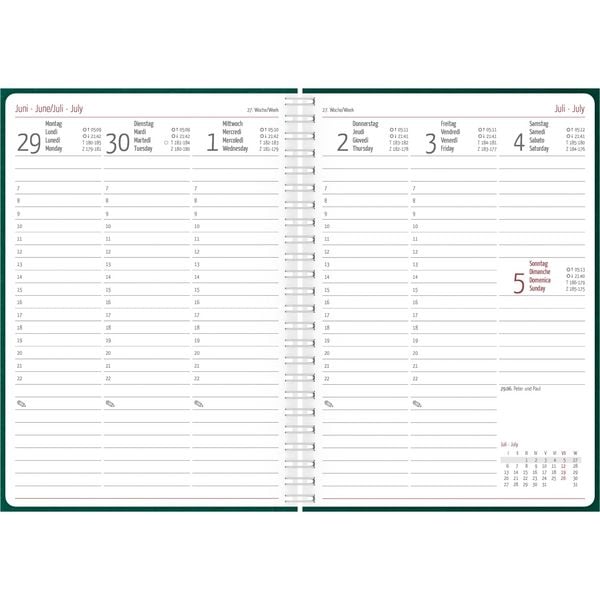 Produktbild: Wochenplaner Nature Line Forest 2026 - Taschen-Kalender A5 - 1 Woche 2 Seiten - Ringbindung - 128 Seiten - Umwelt-Kalender - mit Hardcover - Alpha Edi