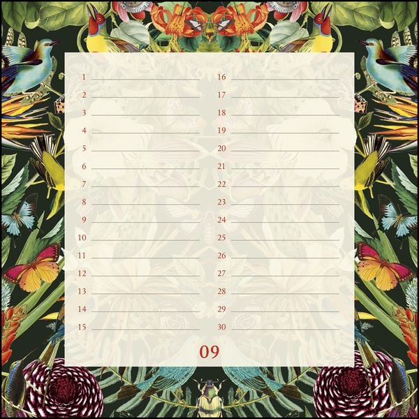 Produktbild: Immerwährender Geburtstagskalender floral – Archive by Portico Designs – Quadrat-Format 24 x 24 cm
