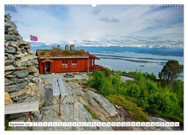 Produktbild: Norwegen PUR (hochwertiger Premium Wandkalender 2026 DIN A2 quer), Kunstdruck in Hochglanz