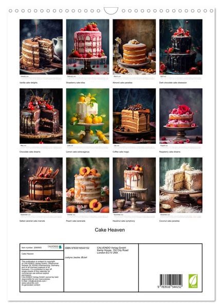 Produktbild: Cake Heaven (Wall Calendar 2026 DIN A3 portrait), CALVENDO 12 Month Wall Calendar
