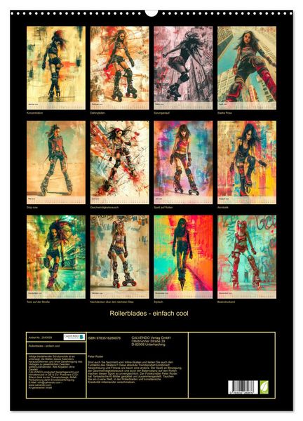 Produktbild: Rollerblades - einfach cool (Wandkalender 2026 DIN A2 hoch), CALVENDO Monatskalender