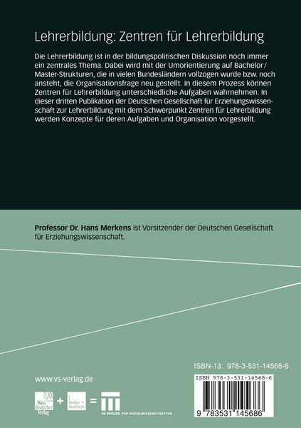 Produktbild: Lehrerbildung: Zentren f&uuml;r Lehrerbildung