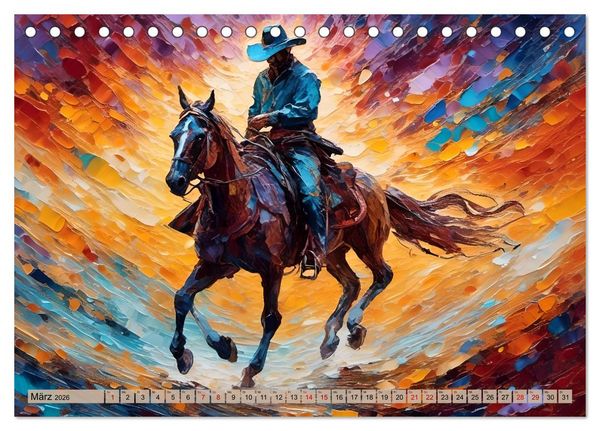 Produktbild: Wild West Moments (Tischkalender 2026 DIN A5 quer), CALVENDO Monatskalender