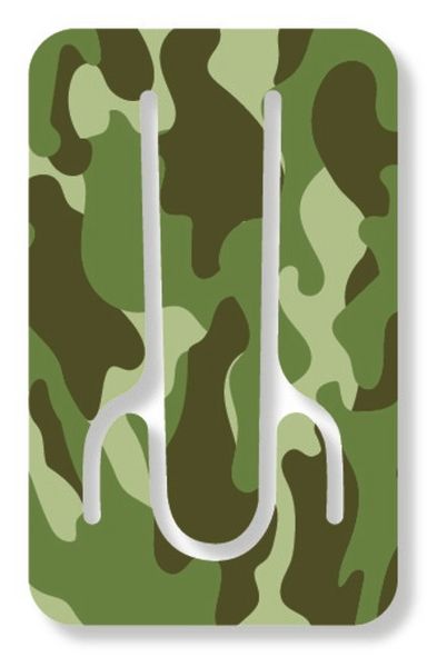 Produktbild: Flexistand (Camouflage) - flexibler Handyaufsteller - f&uuml;r alle Handys und Mini-Tablets - superflach - stufenlos verstellbar - hochkant und quer - passt in jede Hosentasche
