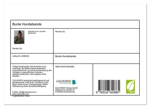 Produktbild: Bunte Hundebande (Tischkalender 2026 DIN A5 quer), CALVENDO Monatskalender