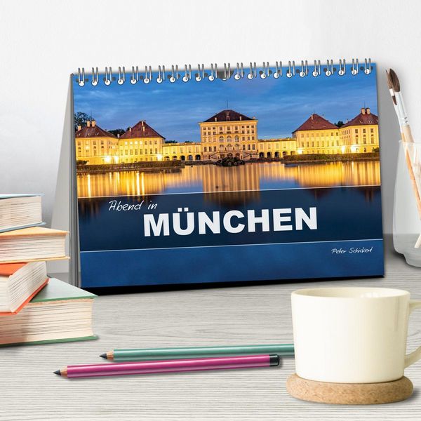 Produktbild: Abend in M&uuml;nchen (Tischkalender 2026 DIN A5 quer), CALVENDO Monatskalender