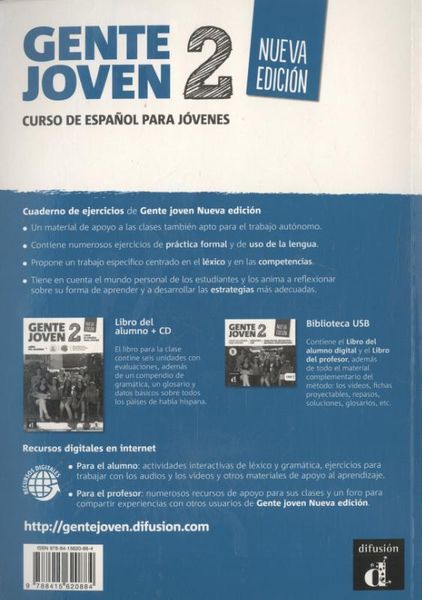 Produktbild: Gente joven 2 Nueva edicion - Cuaderno de ejercicios. A1-A2
