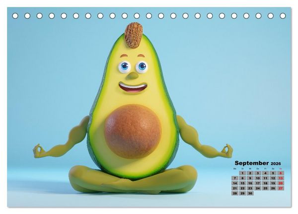 Produktbild: Vegane Power - Kalender f&uuml;r Veganer, Vegetarier und alle Pflanzenfans (Tischkalender 2026 DIN A5 quer), CALVENDO Monatskalender