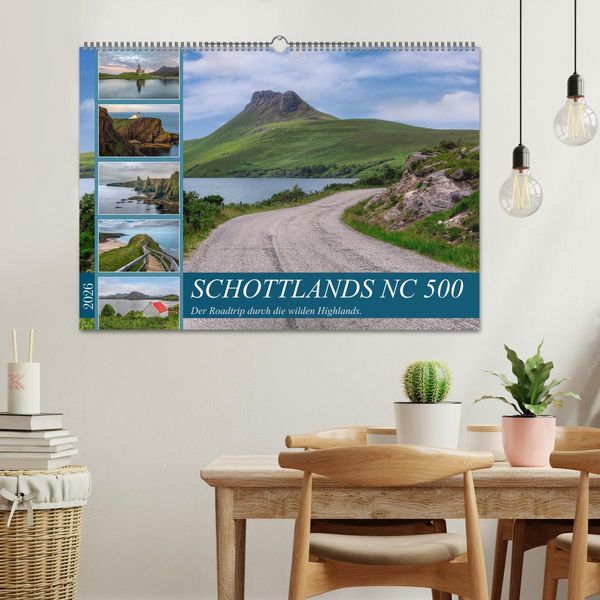 Produktbild: Schottlands NC 500, der Roadtrip durch die wilden Highlands. (Wandkalender 2026 DIN A2 quer), CALVENDO Monatskalender