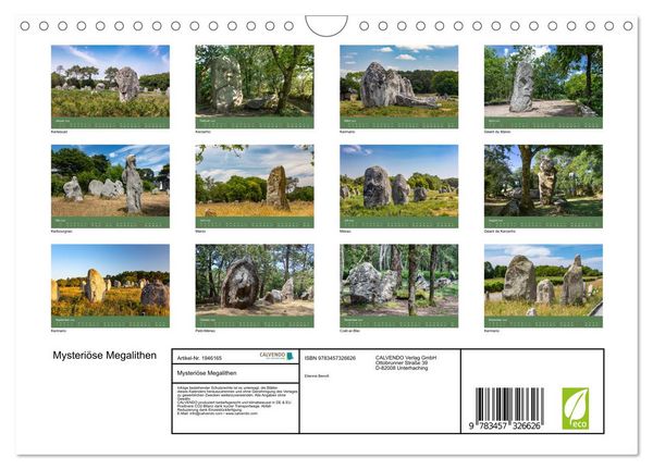 Produktbild: Mysteri&ouml;se Megalithen (Wandkalender 2026 DIN A4 quer), CALVENDO Monatskalender