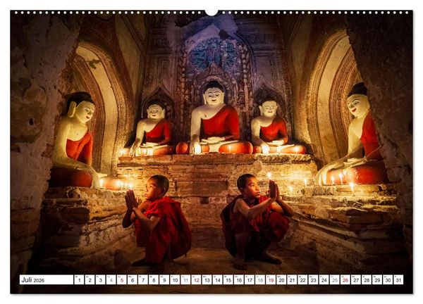 Produktbild: WUNDERVOLLES BAGAN (hochwertiger Premium Wandkalender 2026 DIN A2 quer), Kunstdruck in Hochglanz