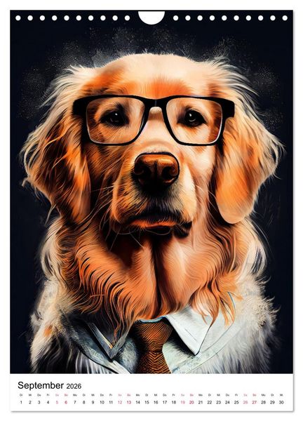 Produktbild: Hunde im Hipster Stil (Wandkalender 2026 DIN A4 hoch), CALVENDO Monatskalender