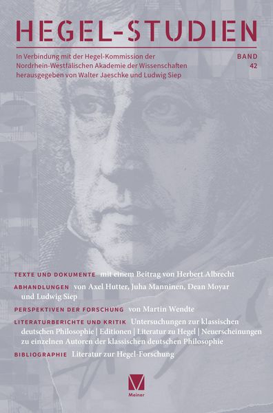 Produktbild: Hegel-Studien Band 42