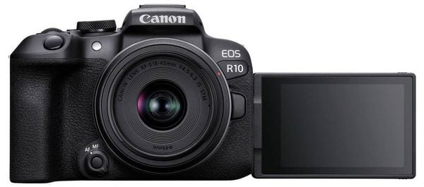 Produktbild: Canon EOS R10 + RF-S 18-45mm F4.5-6.3 IS STM Digitale Spiegelreflexkamera RF-S 18-45 mm 24.2 Megapixel Schwarz 4K-Video, Bildstabilisierung, WiFi
