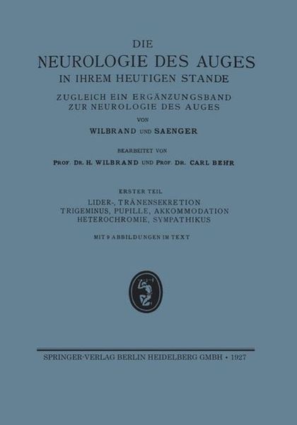 Produktbild: Lider-, Tr&auml;nensekretion Trigeminus, Pupille, Akkommodation Heterochromie, Sympathikus