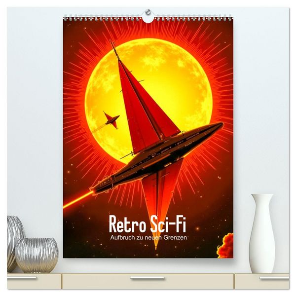 Produktbild: Retro Sci-Fi - Aufbruch zu neuen Grenzen (hochwertiger Premium Wandkalender 2027 DIN A2 hoch), Kunstdruck in Hochglanz