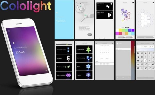 Produktbild: Cololight Smart Home Lichtsystem Cololight (Starter-Set inkl. Erweiterungsmodul) RGBW Alexa, Google Home