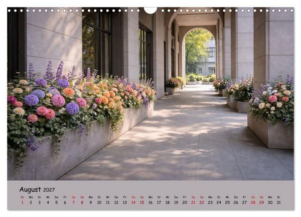 Produktbild: Urbane Oasen - Wo die Stadt aufblüht (Wandkalender 2027 DIN A3 quer), CALVENDO Monatskalender