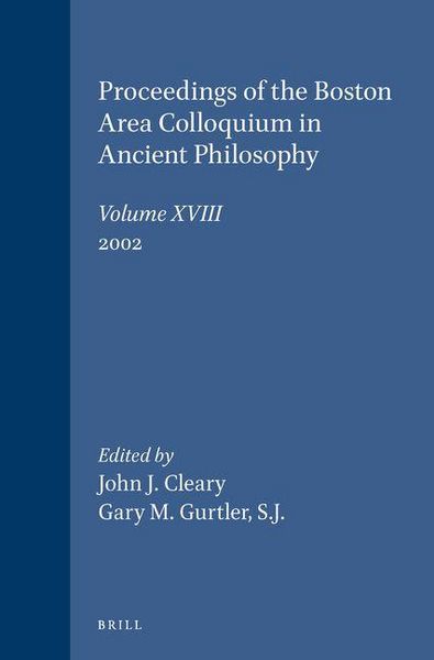 Produktbild: Proceedings of the Boston Area Colloquium in Ancient Philosophy