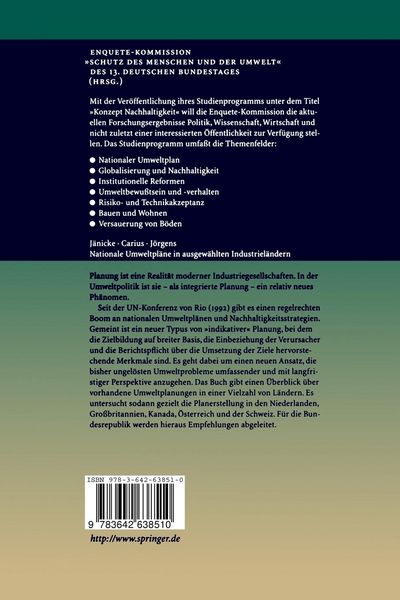 Produktbild: Nationale Umweltpl&auml;ne in ausgew&auml;hlten Industriel&auml;ndern