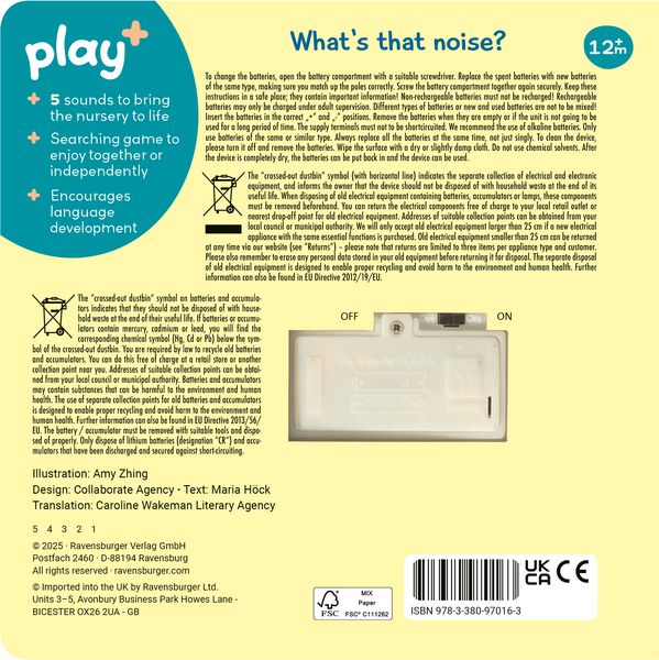 Produktbild: Play+ Shh ... Who's there? In Nursery (sound book)