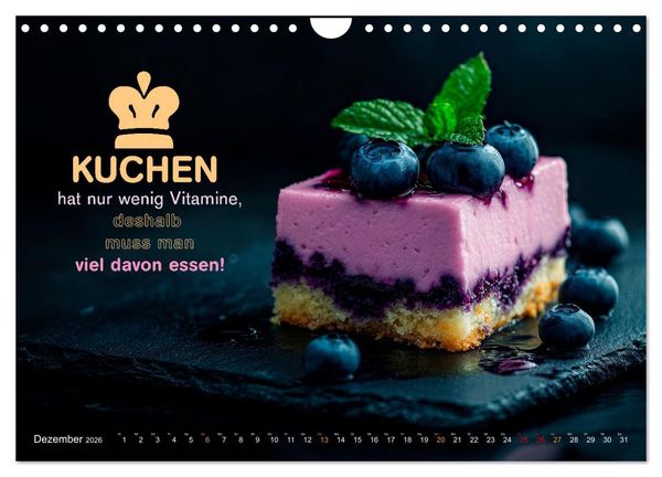 Produktbild: Dessert - Liebe auf den ersten Biss (Wandkalender 2026 DIN A4 quer), CALVENDO Monatskalender