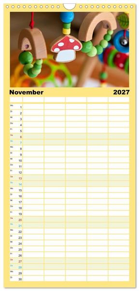 Produktbild: Familienplaner 2027 - Traumberuf - Erzieher:innen in der Kinderkrippe mit 5 Spalten (Wandkalender, 21 x 45 cm) CALVENDO