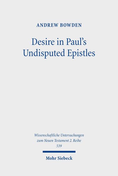 Produktbild: Desire in Paul's Undisputed Epistles