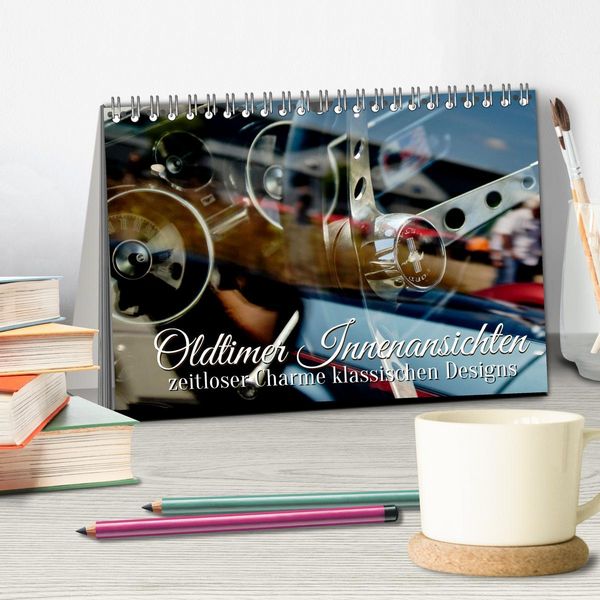 Produktbild: Oldtimer Innenansichten (Tischkalender 2026 DIN A5 quer), CALVENDO Monatskalender