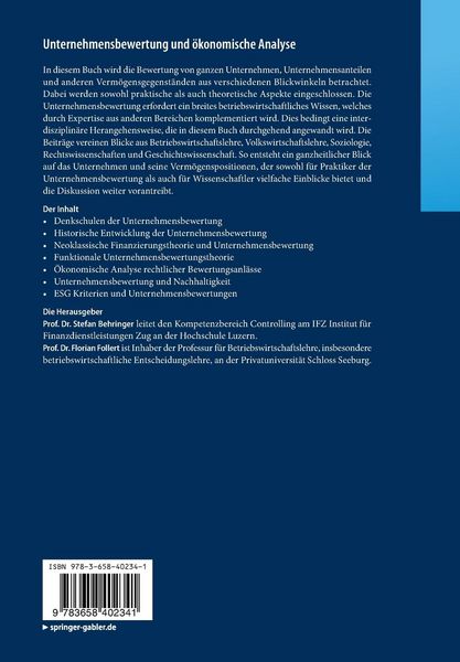 Produktbild: Unternehmensbewertung und &ouml;konomische Analyse