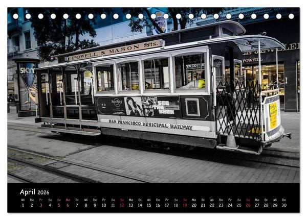Produktbild: San Francisco - street view (Tischkalender 2026 DIN A5 quer), CALVENDO Monatskalender