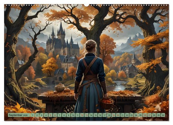 Produktbild: Mittelalterliche St&auml;dte und Burgen (Wandkalender 2026 DIN A2 quer), CALVENDO Monatskalender