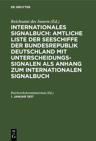 Produktbild: 1. Januar 1937