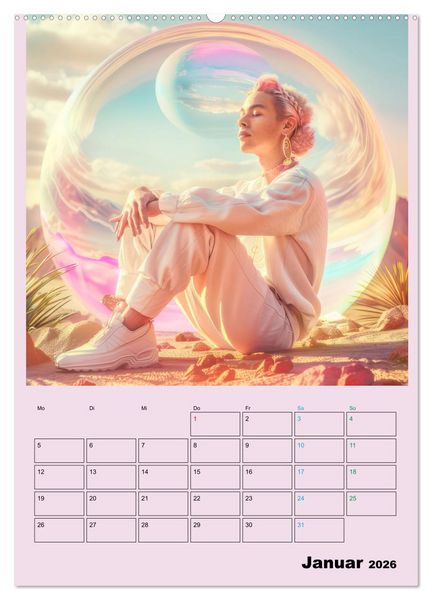 Produktbild: Retro W&uuml;stenfestival - Planer (Wandkalender 2026 DIN A2 hoch), CALVENDO Monatskalender