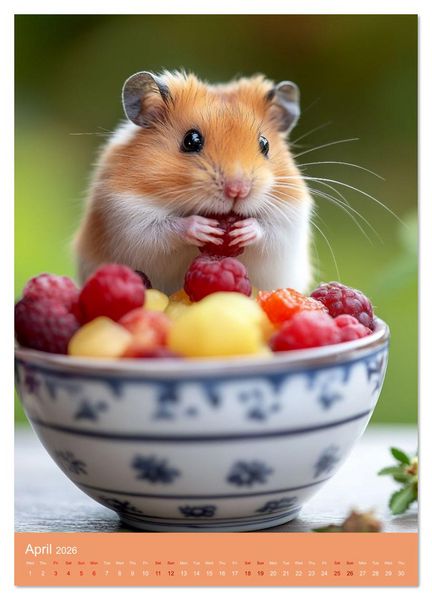 Produktbild: Golden Hamster Snapshots (Wall Calendar 2026 DIN A3 portrait), CALVENDO 12 Month Wall Calendar