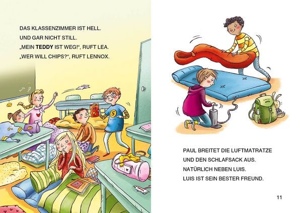 Produktbild: Lesel&ouml;wen 1. Klasse - Lesenacht im Klassenzimmer (Gro&szlig;buchstabenausgabe)
