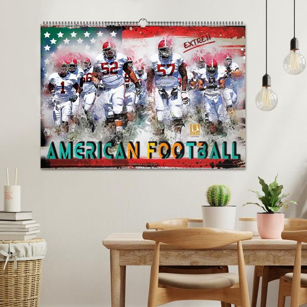 Produktbild: American Football extrem (Wandkalender 2026 DIN A2 quer), CALVENDO Monatskalender