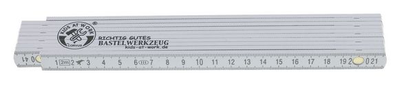 Produktbild: Corvus Kids-at-Work A600682 - Meterstab 200 cm, Zollstock, Holz, wei&szlig;