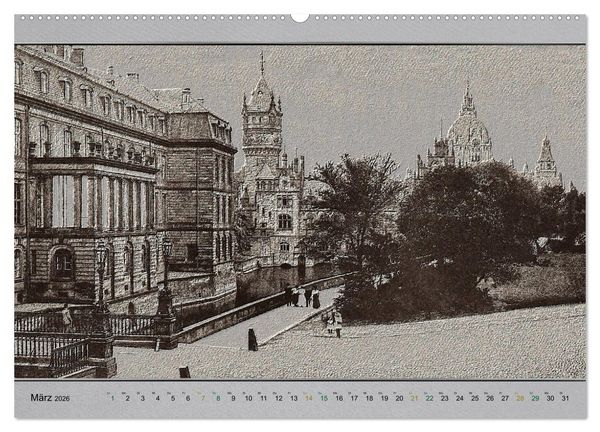 Produktbild: Hannover, alte Aufnahmen neu interpretiert. (Wandkalender 2026 DIN A2 quer), CALVENDO Monatskalender