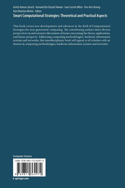 Produktbild: Smart Computational Strategies: Theoretical and Practical Aspects