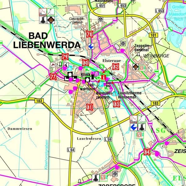 Produktbild: Naturpark Niederlausitzer Heidelandschaft - Kurstadt Bad Liebenwerda - M&uuml;hlberg - Schradenland 1:50 000
