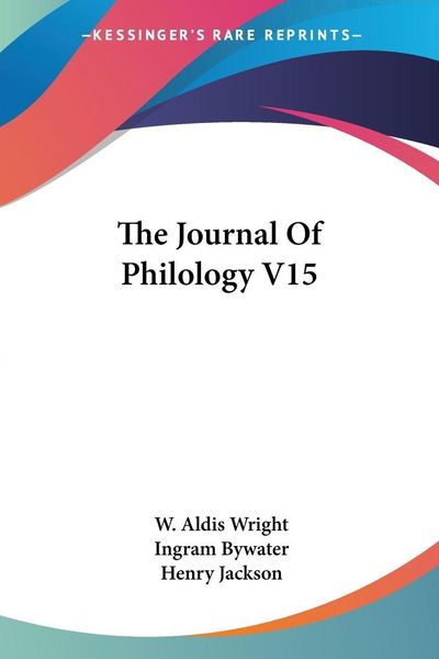 Produktbild: The Journal Of Philology V15