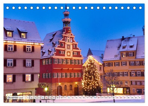 Produktbild: Esslingen zwischen Tag und Nacht (Tischkalender 2026 DIN A5 quer), CALVENDO Monatskalender